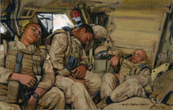 Marines Trying to Sleep in the Heat at FOB 